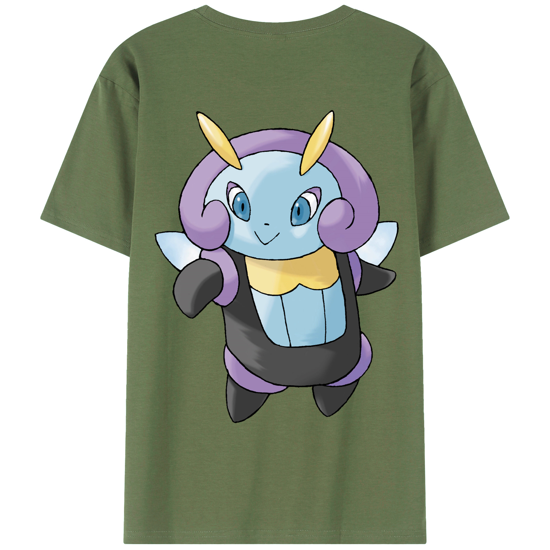 （画像用） ポケットモンスター Pokémon 綿100％ メンズ半袖Tシャツ（バックプリント） 通気性
